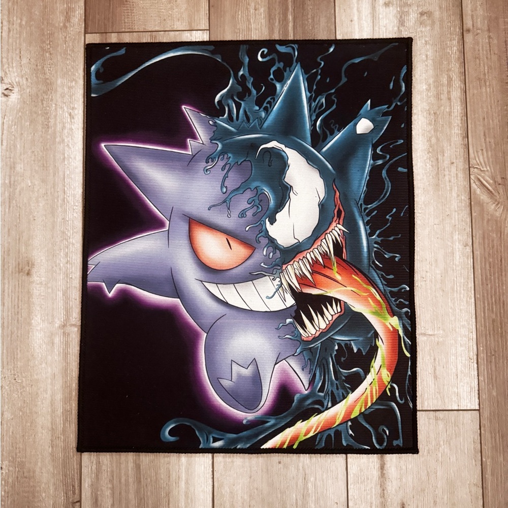 Gengar x Venom Fusion Floor Mat / Wall Art – Fan-Made Crossover Design